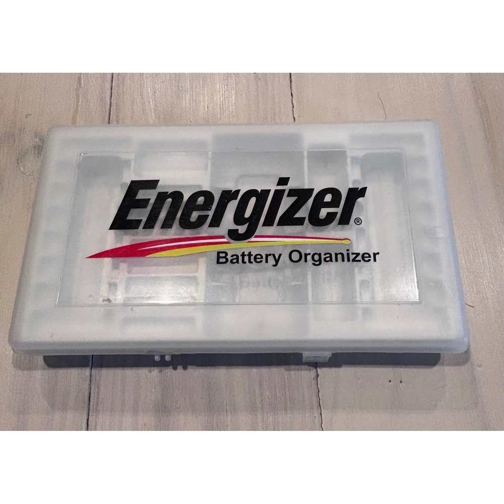 Energizer Battery Organizer Storage Case Clear Plastic AAA AA C D 9V Holder